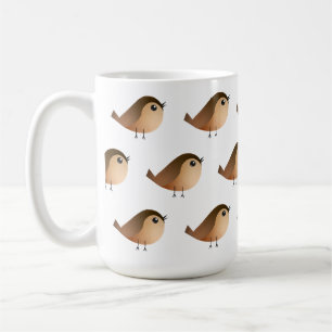 Sparrow Bird Tecknad Kaffemugg
