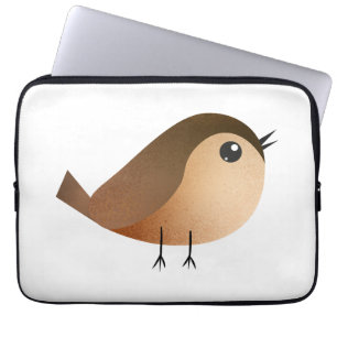 Sparrow Bird Tecknad Laptop Fodral