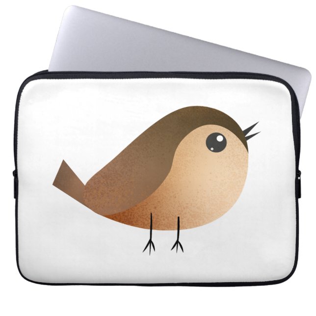 Sparrow Bird Tecknad Laptop Fodral (Framsidan)