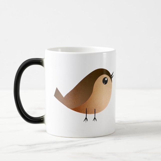 Sparrow Bird Tecknad Magisk Mugg (Vänster)