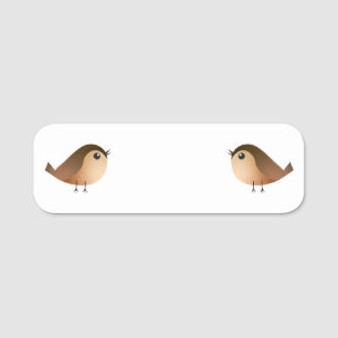 Sparrow Bird Tecknad Namnbricka