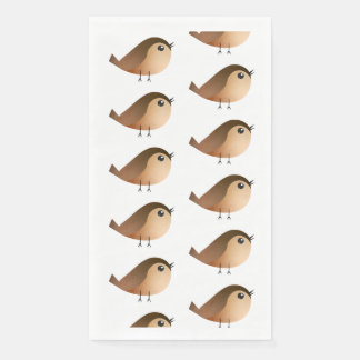 Sparrow Bird Tecknad Pappersservett