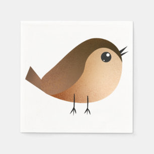Sparrow Bird Tecknad Pappersservett