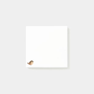 Sparrow Bird Tecknad Post-it Block
