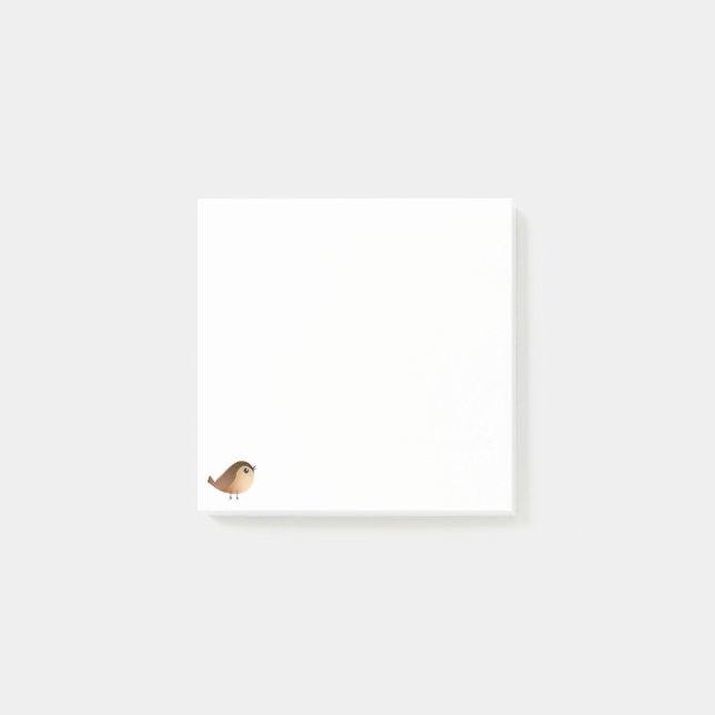 Sparrow Bird Tecknad Post-it Block (Framsida)