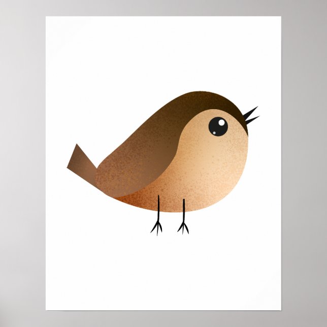 Sparrow Bird Tecknad Poster (Framsidan)