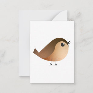 Sparrow Bird Tecknad Rådkort