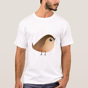 Sparrow Bird Tecknad T Shirt