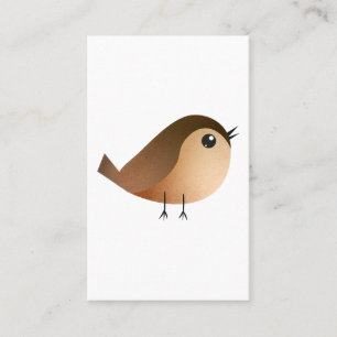 Sparrow Bird Tecknad Visitkort