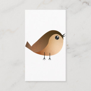 Sparrow Bird Tecknad Visitkort