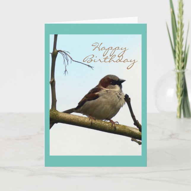 Sparrow Birthday-kort Kort (Framsida)