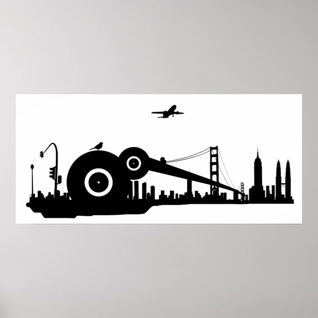 Sparrow City flygplan poster - kolossal (Framsidan)
