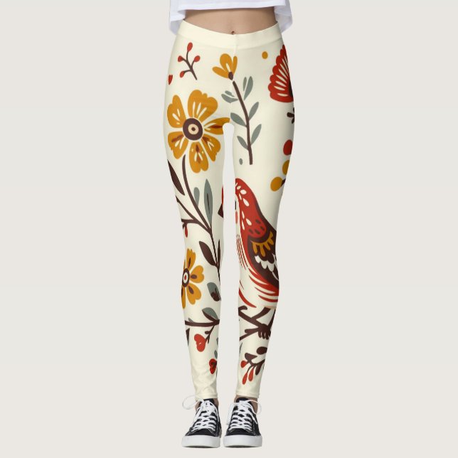 Sparrow-design Leggings (Framsida)
