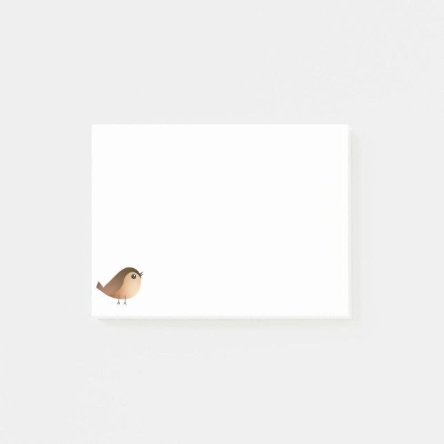 Sparrow Fågel Tecknad Film   Post-it Block (Framsida)