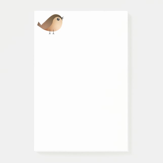 Sparrow Fågel Tecknad Film  Post-it Block (Framsida)