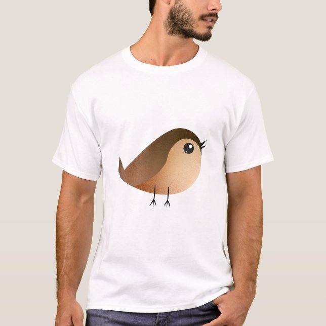 Sparrow Fågel Tecknad Film   T Shirt (Framsida)
