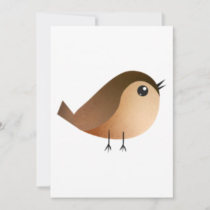 Sparrow Fågel Tecknad Tack Kort