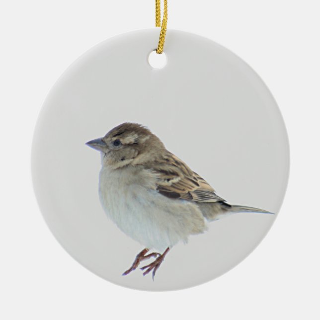Sparrow Julgransprydnad Keramik (Framsidan)