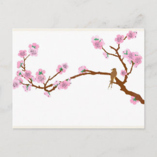 Sparrow på Träd 4 - vykort