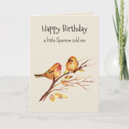Sparrow Personality Roligt Birthday Kort