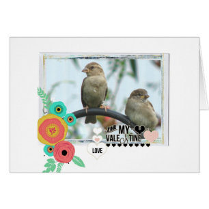 Sparrow Valentine Hälsningskort
