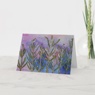 Sparrows i träden helgkort