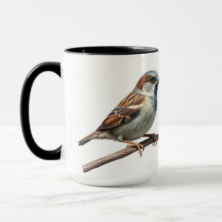 Sparrows Perch: Naturinspirerad Mugg House Sparrow
