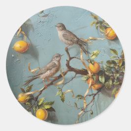 Sparrows - runda fästpunkter för arkiv runt klistermärke