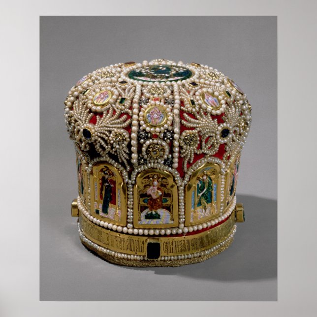 Spärrpärlor och ädla pärlor i krona poster (Framsidan)