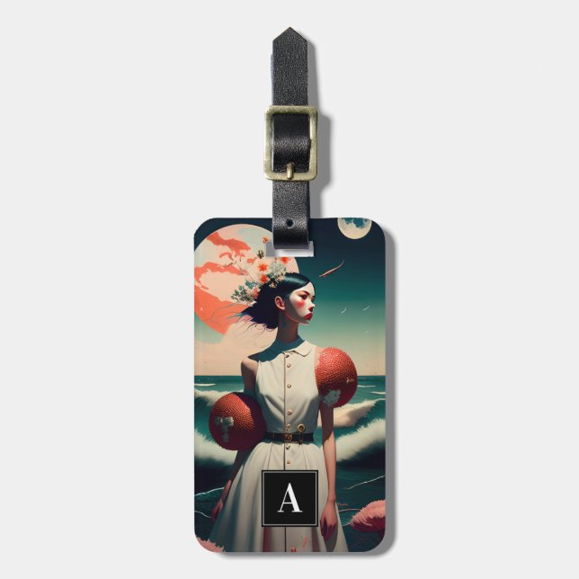 Spärrtaggar för Retro Beach Mode Bagagebricka (Vertikal Framsida)