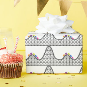 Spårrullar för cute-ungar underlägg mönster-party presentpapper