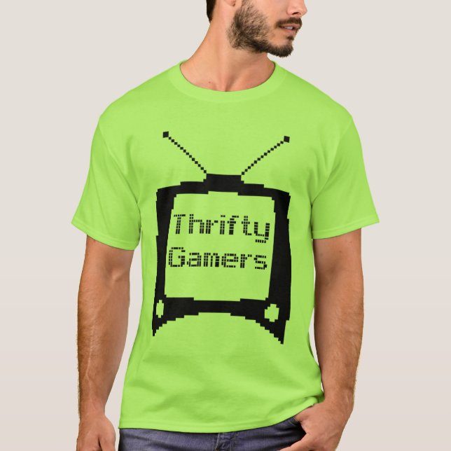 Sparsam Gamersskjorta Tee Shirt (Framsida)