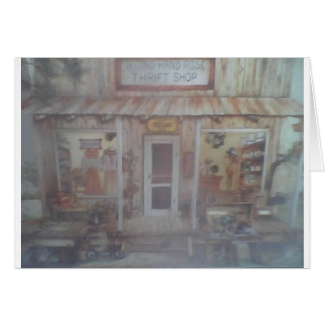 sparsamheten shoppar lite hälsningskort (Framsidan Horizontal)