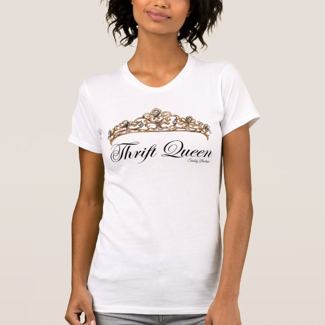 Sparsamhetsdrottning med krona t shirt (Framsida)