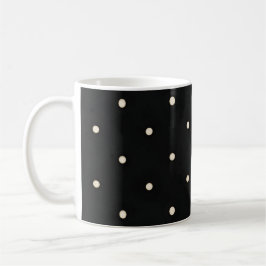 Sparse Polka dots på Black Kaffemugg