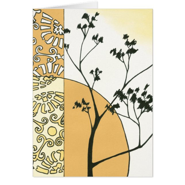 Sparse Träd Silhouette av Megan Meagher Hälsningskort (Framsidan)