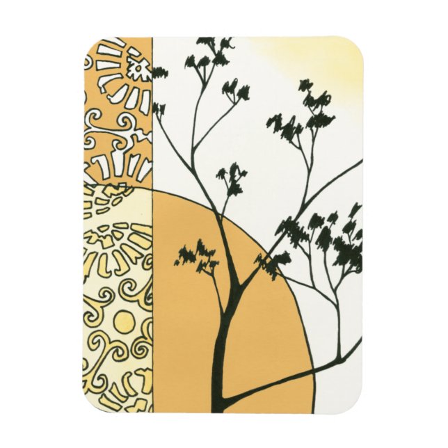 Sparse Träd Silhouette av Megan Meagher Magnet (Vertikal)