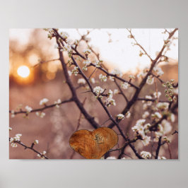 spårskog träd grenar väg väg kärlek hjärta poster