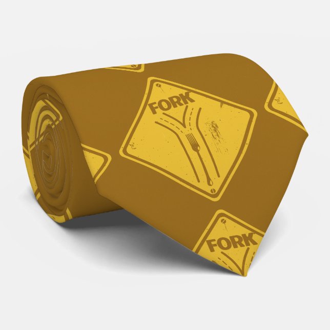 Spårskylt i vägen slips (Rullad)