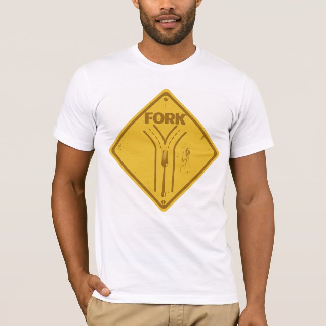 Spårskylt i vägen t shirt (Framsida)