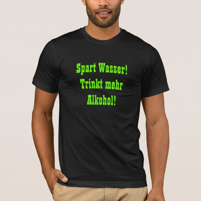 Spart Wasser! Tee (Framsida)