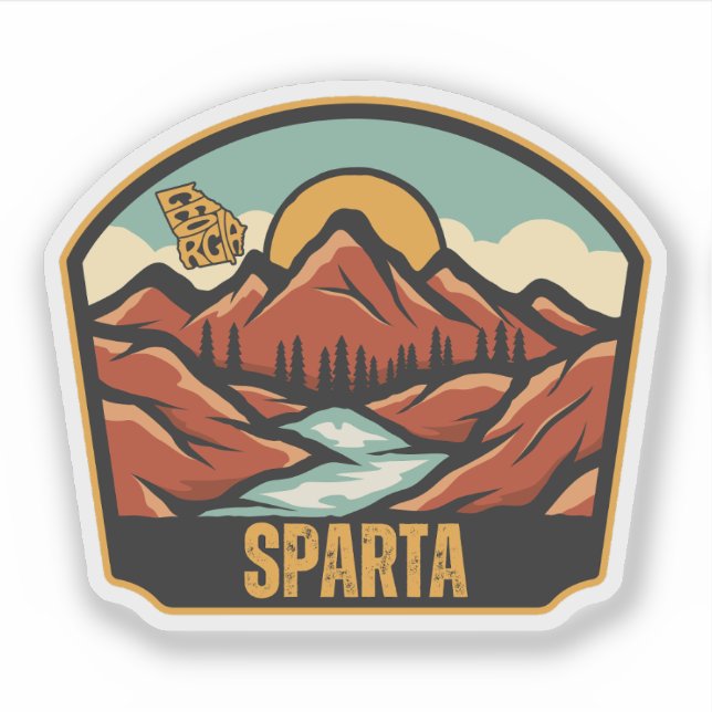 Sparta, Georgia Klistermärken (Framsida)