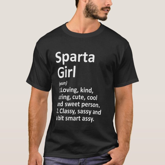 Sparta Girl Mi Michigan Funny City Roots T Shirt (Framsida)