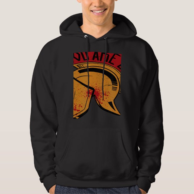 Sparta Helmet You Are Unstoppable Fitness Motivati Hoodie (Framsida)