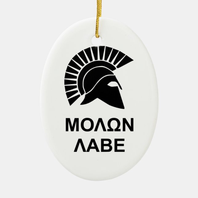 Sparta molonlabe julgransprydnad keramik (Framsidan)