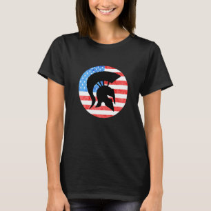 Sparta Soldier American Flagga Usa Spartan Gladiat T Shirt
