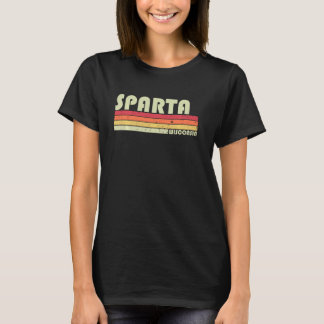 Sparta Wi Wisconsin Funny City Home Roots Retro 7 T Shirt