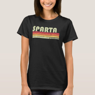 Sparta Wi Wisconsin Funny City Home Roots Retro 7 T Shirt