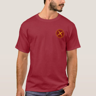 Spartacus guld och rödbrunt förseglar skjortan tee shirt
