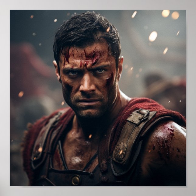 Spartacus Warrior Poster | Epic Gladiator Art Prin (Framsidan)